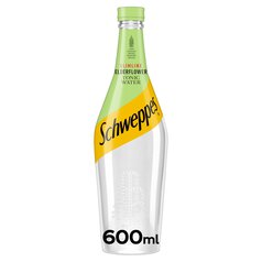Schweppes Slimline Elderflower Tonic Water Glass Bottle 600ml