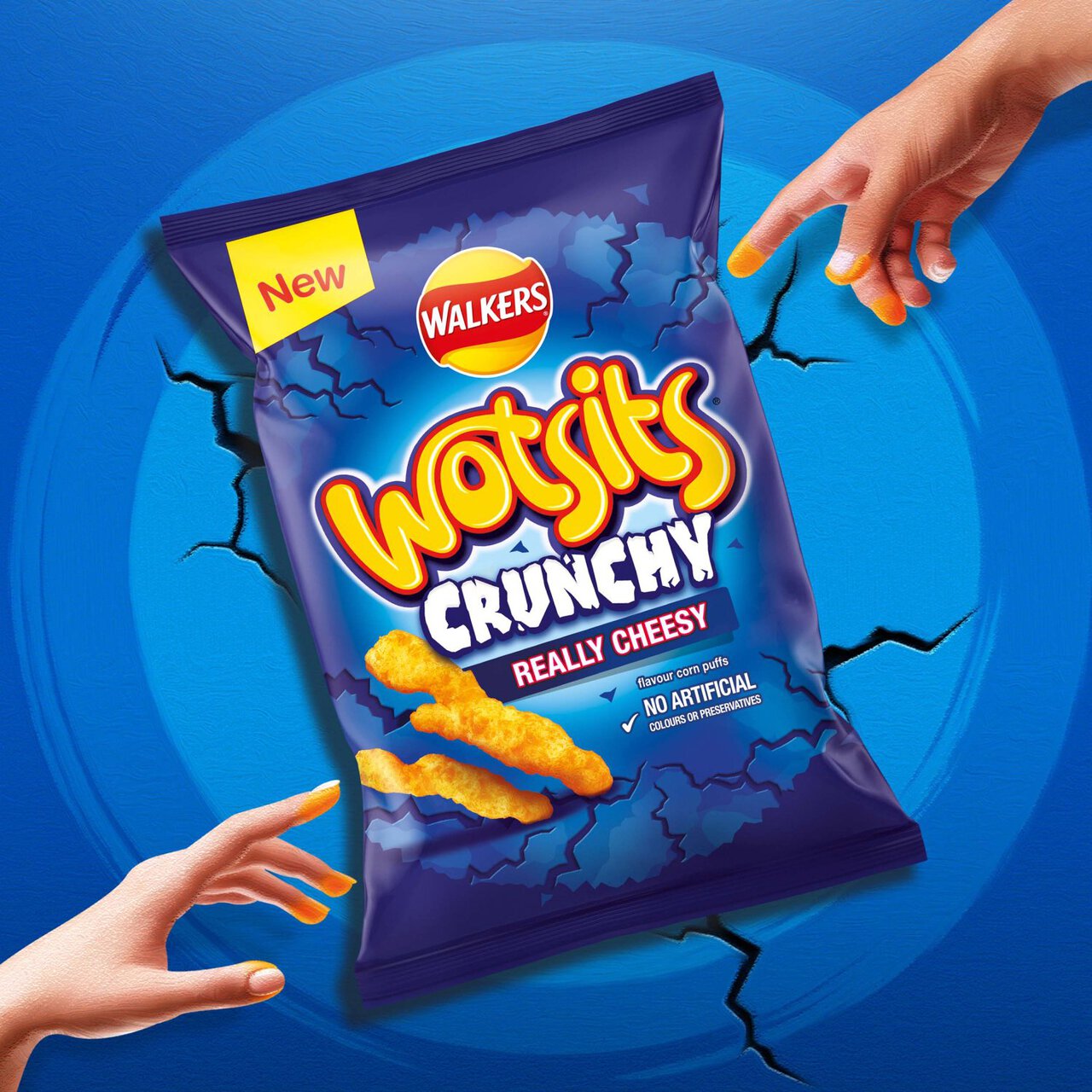 Walkers Wotsits Crunchy Really Cheesy Snacks 140g