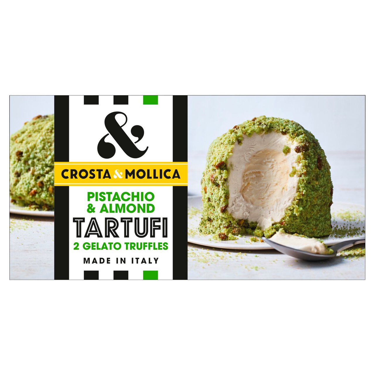 Crosta & Mollica Pistachio & Almond Tartufi Gelato 2 x 104g