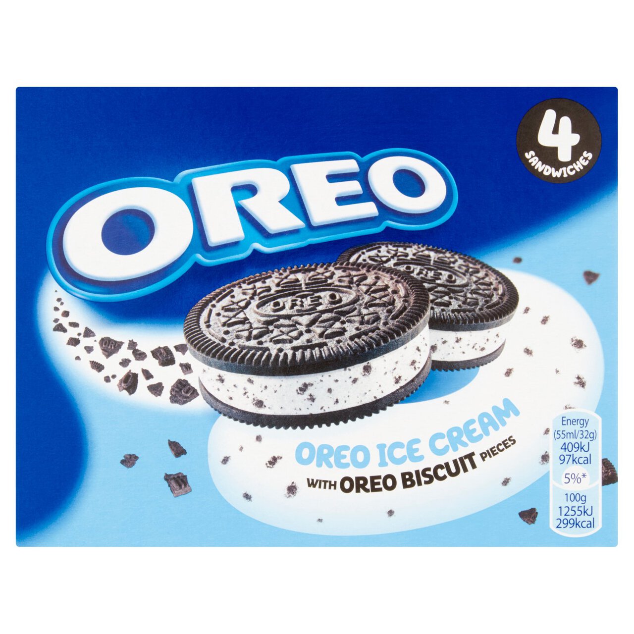 Oreo Ice Cream Sandwich 4 x 55ml | Zoom