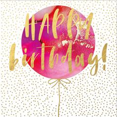 Happy Birthday Balloon Foil Dot Card