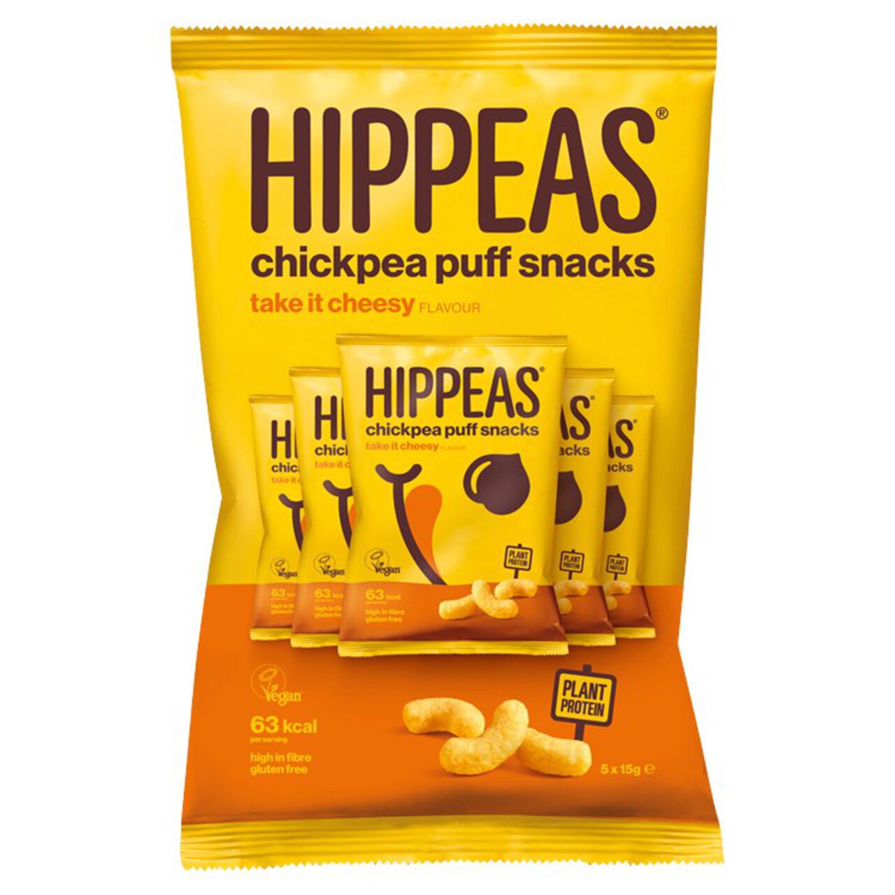 Hippeas Chickpea Puffs - Take it Cheesy Multipack 5 x 15g
