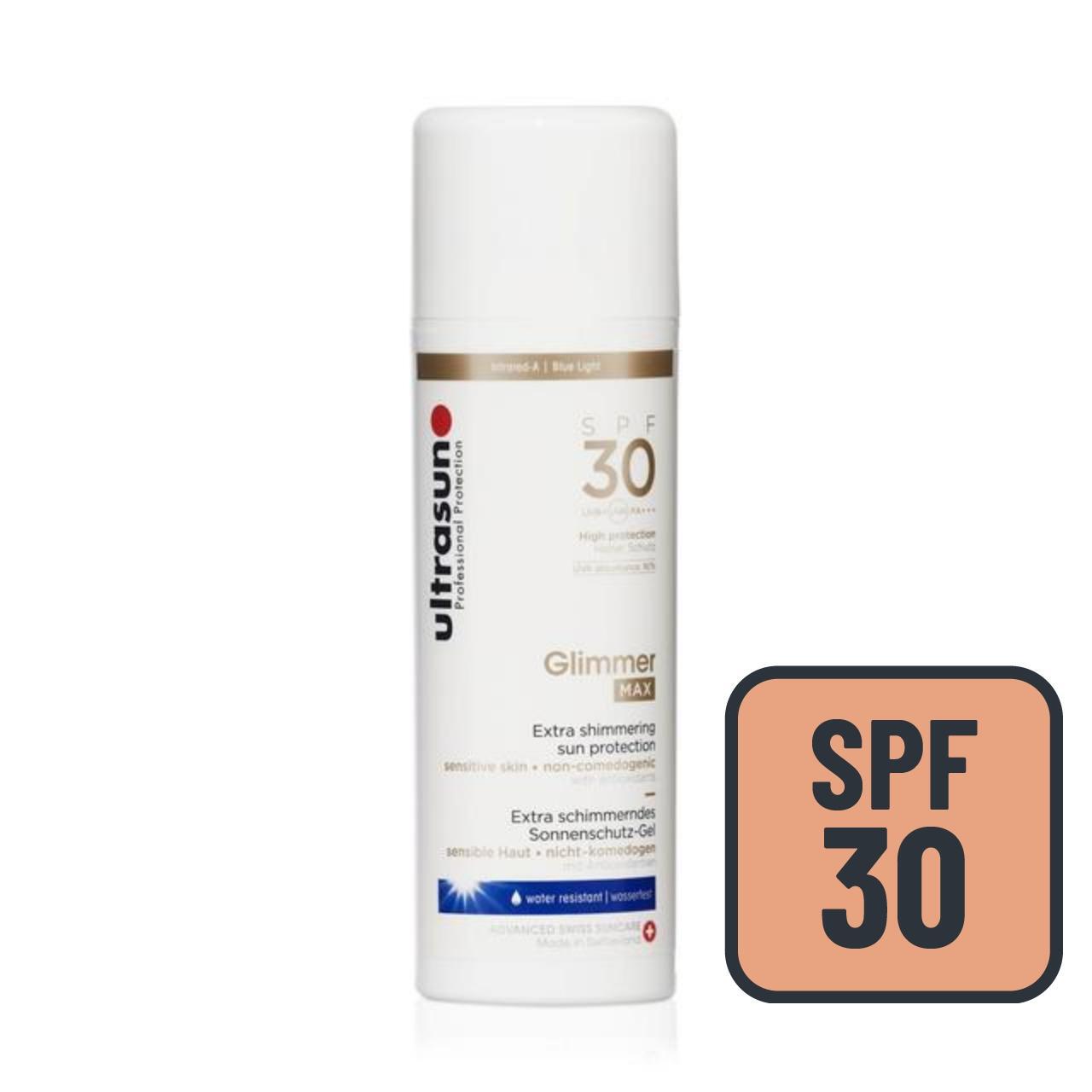 Ultrasun SPF 30 Glimmer Max Shimmering Sunscreen 150ml