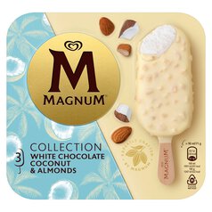 Magnum White Chocolate, Coconut & Almond 3PK Exclusively at Ocado 3 per pack
