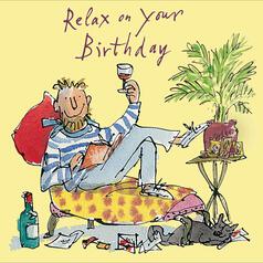 Quentin Blake Relax on Your Birthday Card