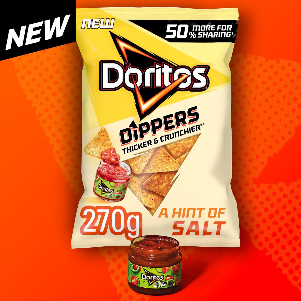 Doritos Dippers Hint of Salt Sharing Tortilla Chips 270g