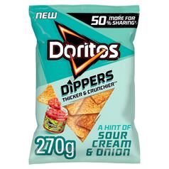 Doritos Dippers Hint of Sour Cream & Onion Sharing Tortilla Chips 270g
