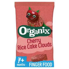 Organix Cherry Rice Cake Clouds Baby Snack 7 months+ 40g