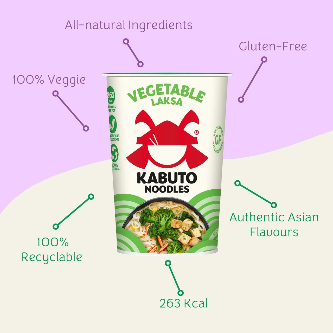 Kabuto Noodles Vegetable Laksa 65g