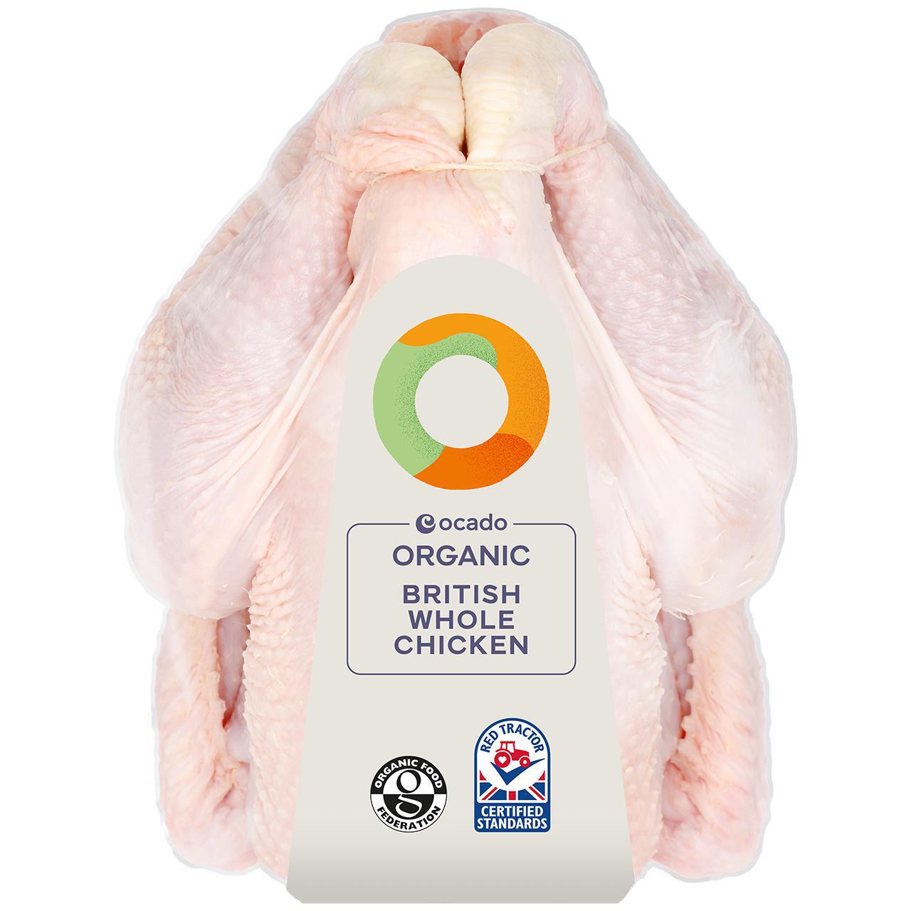 Ocado Organic Whole Chicken Typically: 1800g