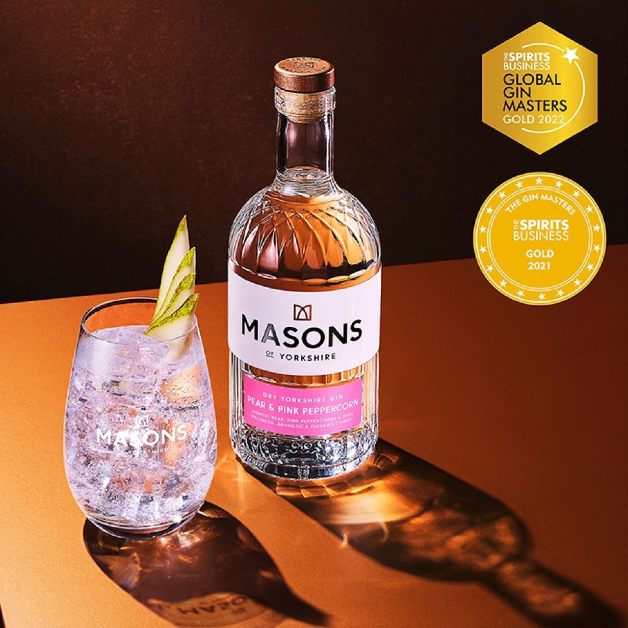 Masons of Yorkshire Pear & Pink Peppercorn Gin 70cl