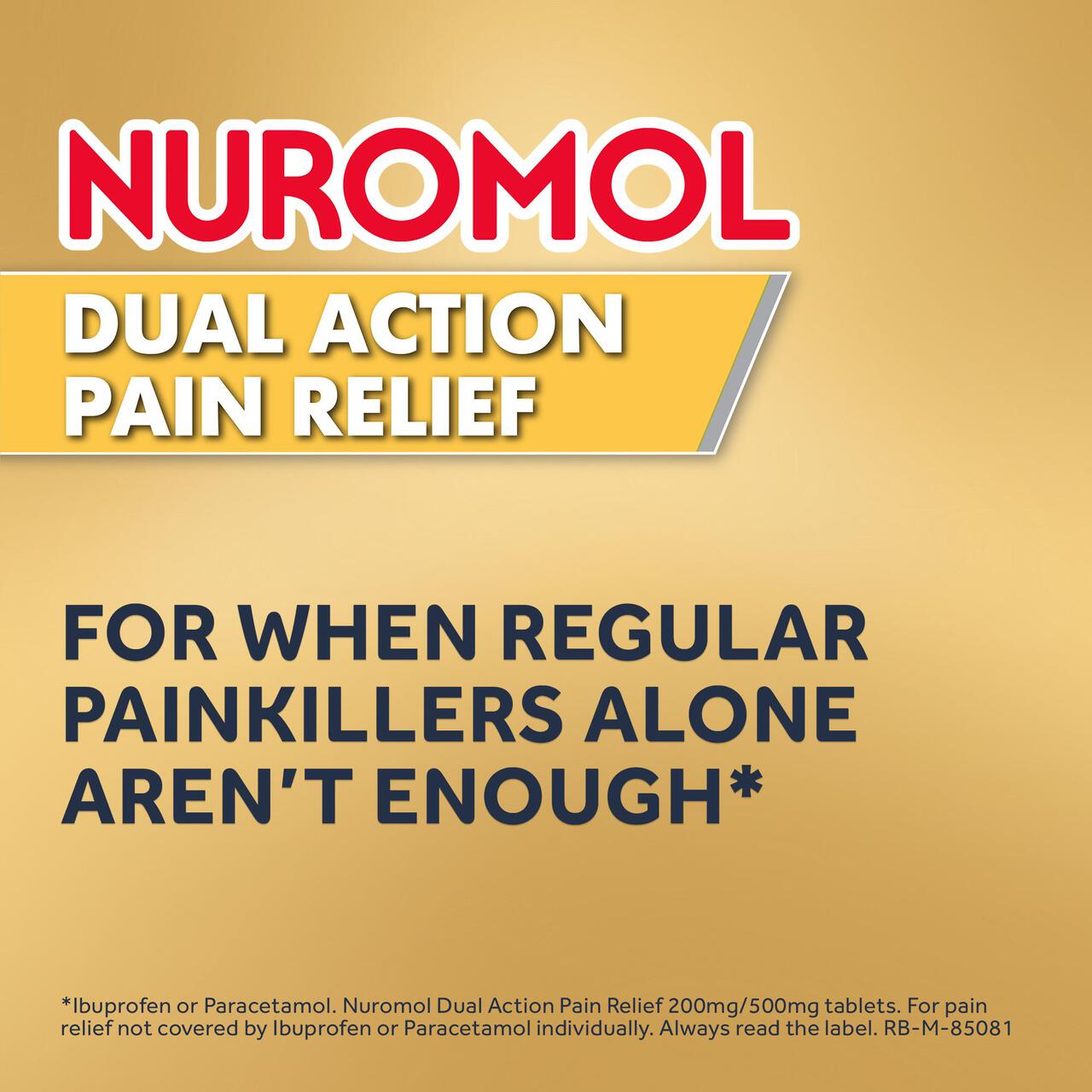 Nuromol Dual Action Pain Relief Tablets, Ibuprofen & Paracetamol 12 per pack