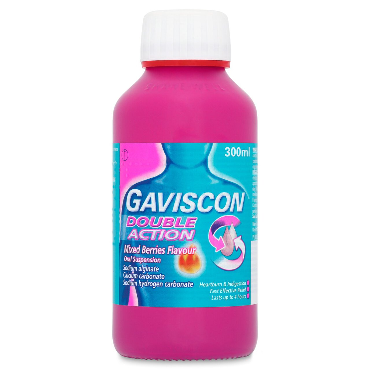 Gaviscon Double Action Heartburn & Indigestion Liquid Mixed Berries 300ml