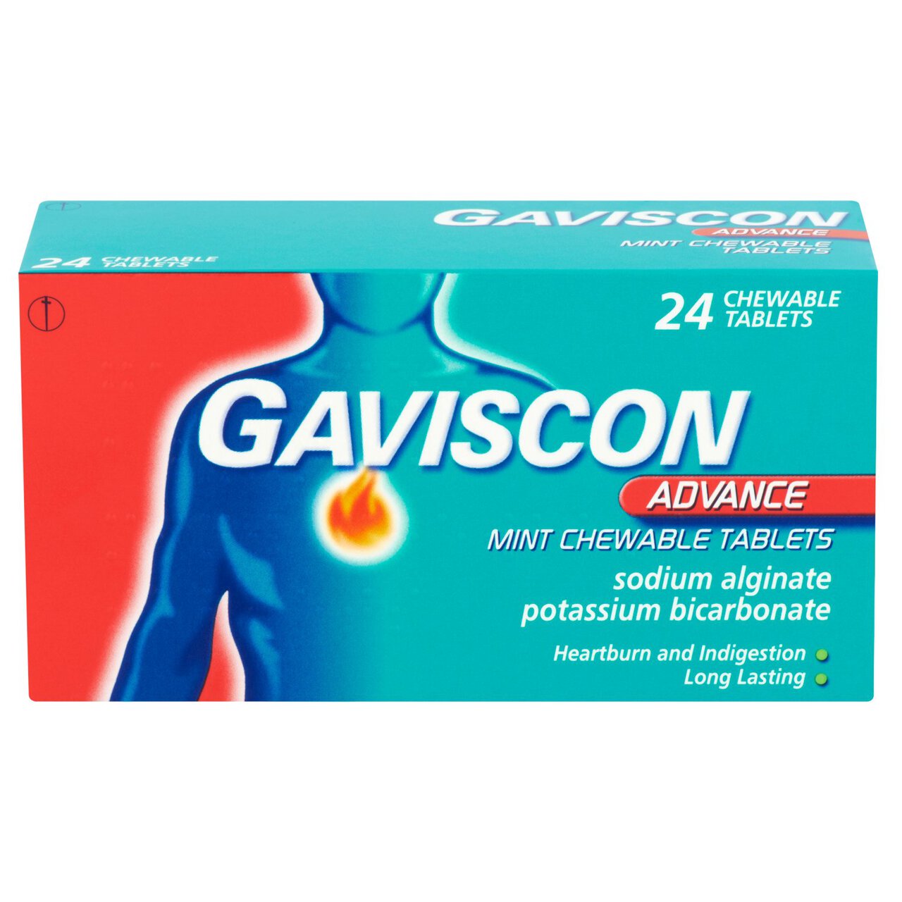 Gaviscon Advance Heartburn & Indigestion Tablets Mint 24 per pack