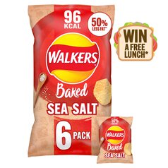 Walkers Baked Sea Salt Multipack Snacks 6 per pack