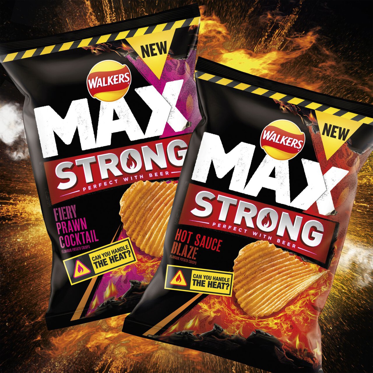 Walkers Max Strong Hot Sauce Blaze Sharing Crisps 140g