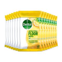 Dettol Antibacterial Biodegradable Citrus Floor Cleaning Wipes 14 x 10 per pack