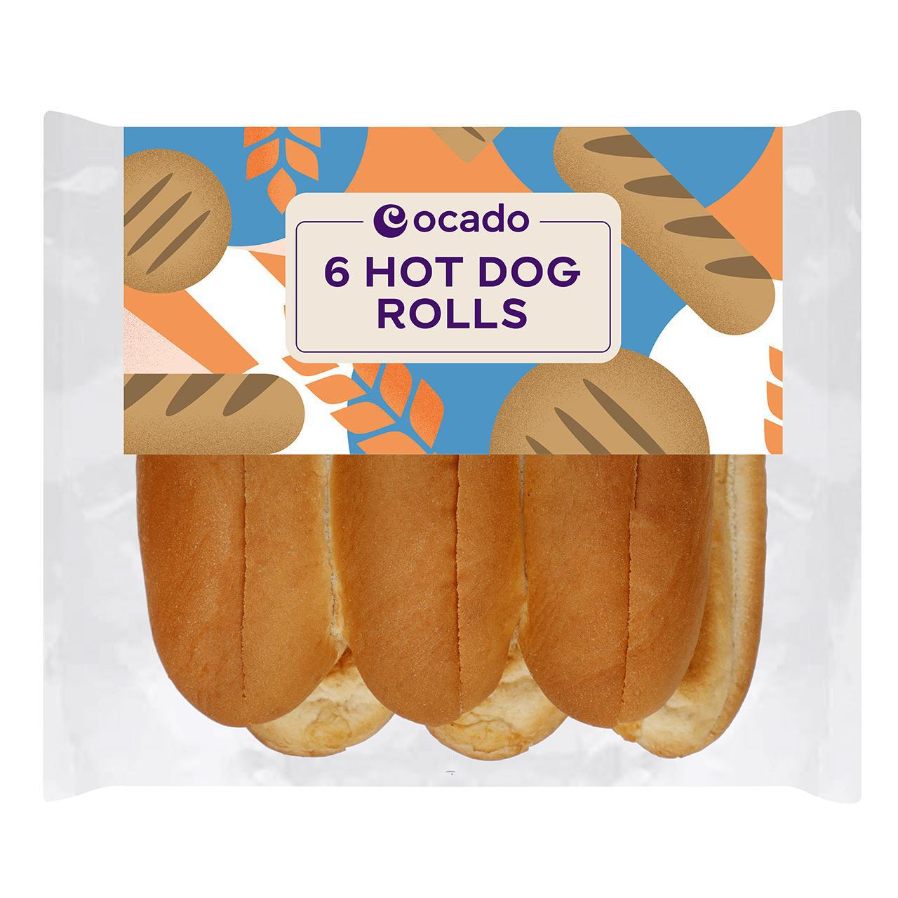 Ocado Hot Dog Rolls 6 per pack