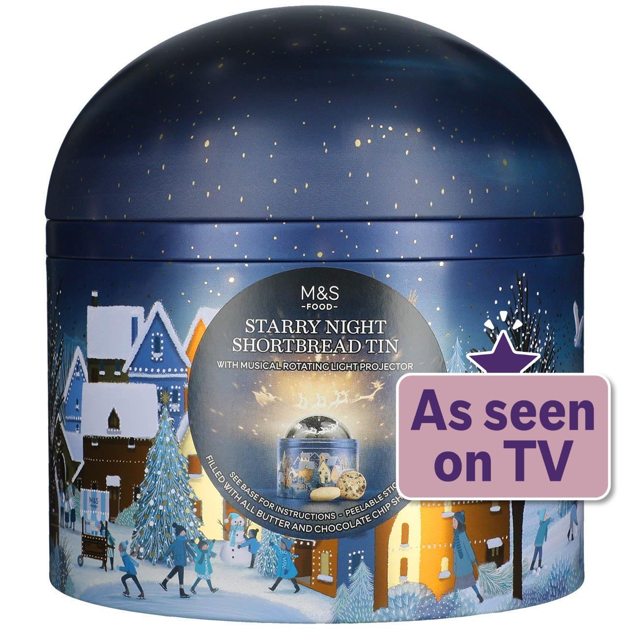 M&S Starry Night Shortbread Selection Tin 350g