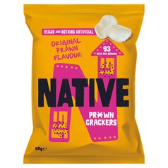 Native Vegan Prawn Crackers - Original Flavour Sharing Bag 60g