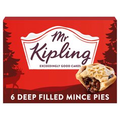 Mr Kipling Snowflake Mince Pies 6 per pack