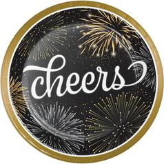 Cheers New Year Luncheon Plate, 8pk 8 per pack