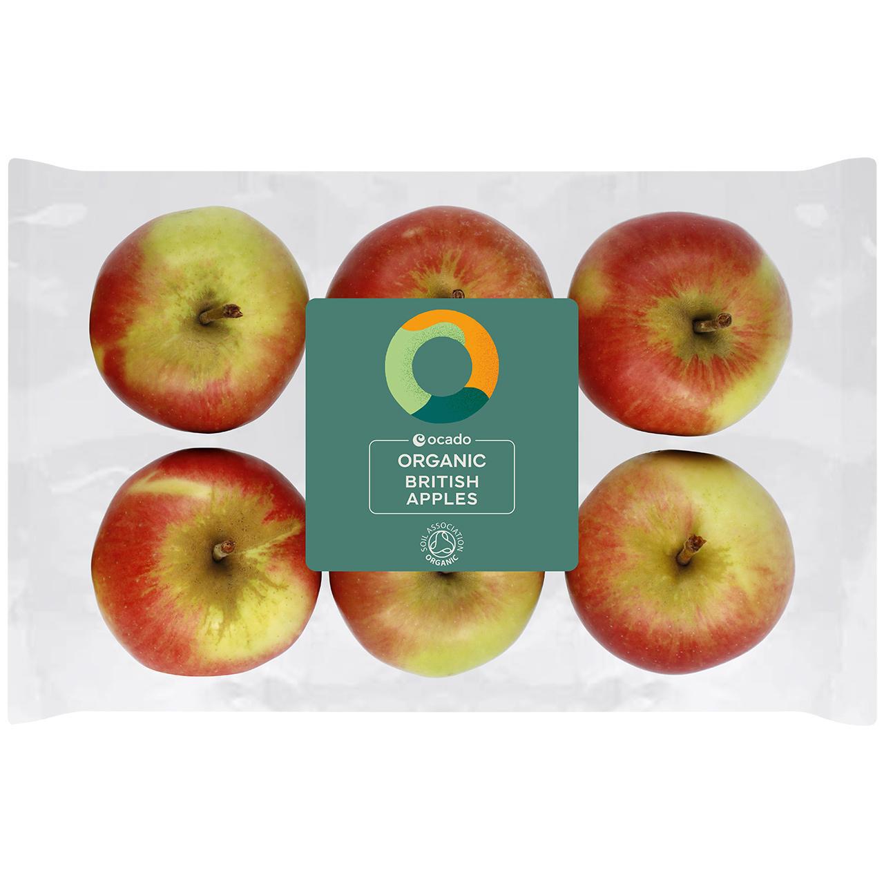 Ocado Organic British Apples min 630g