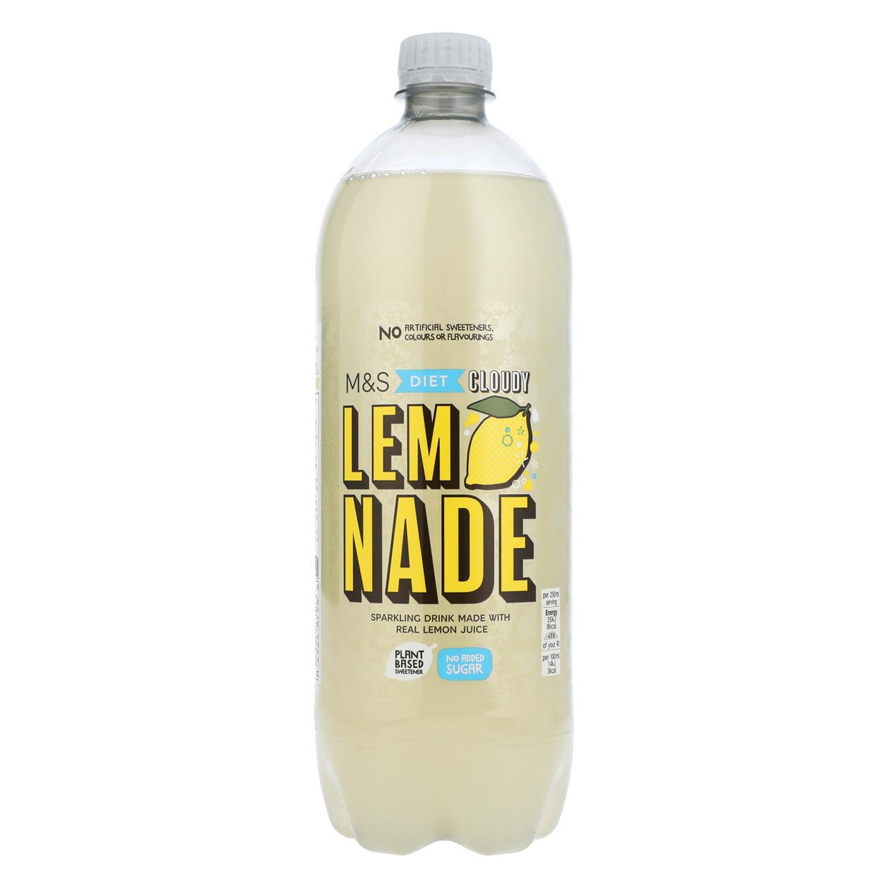 M&S Diet Sparkling Cloudy Lemonade 1l