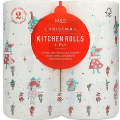M&S Christmas Kitchen Towels 2 per pack