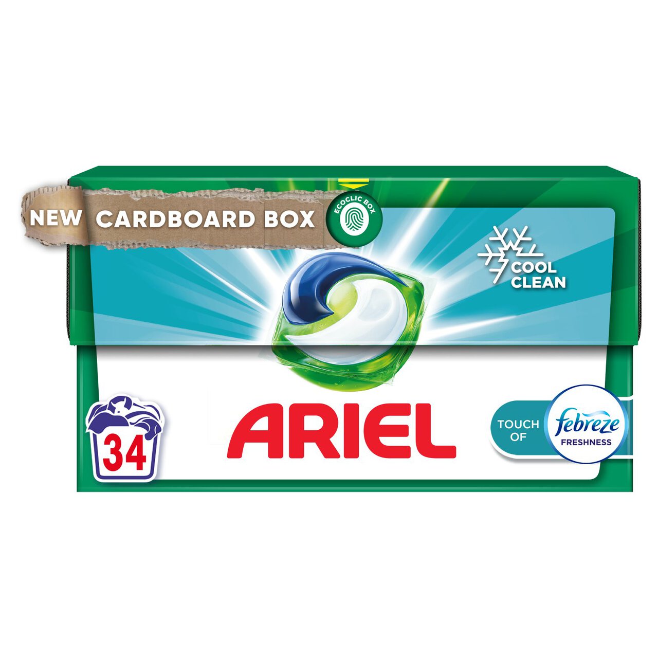 Ariel 3in1 With Febreze Pods Washing Capsules 34 Washes 34 per pack