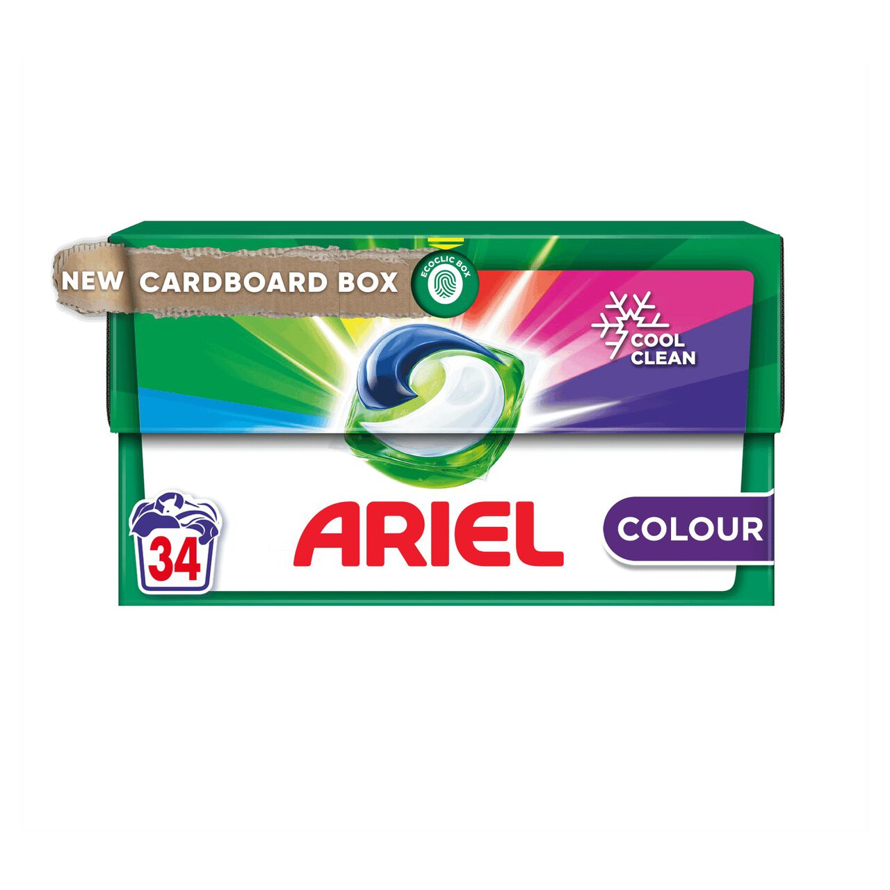 Ariel 3in1 Colour Pods Washing Capsules 34 Washes 34 per pack