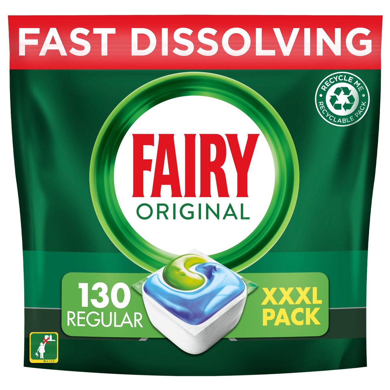 Fairy All In One Original Dishwasher Tablets 130 per pack
