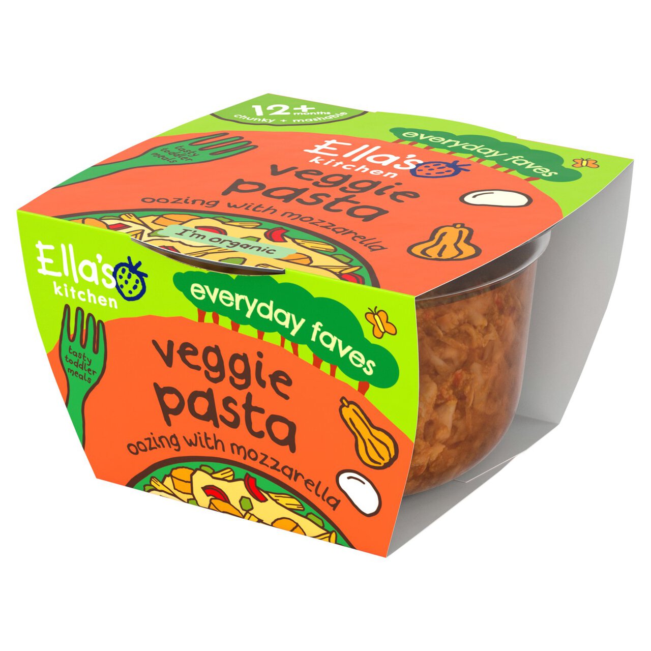 Ella's Kitchen Organic Veggie Pasta Toddler Tray Meal 12+ Months 200g