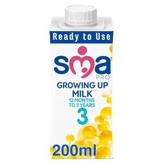 SMA Pro 3 Growing up Milk Ready to Use, 1-3 Yrs 200ml