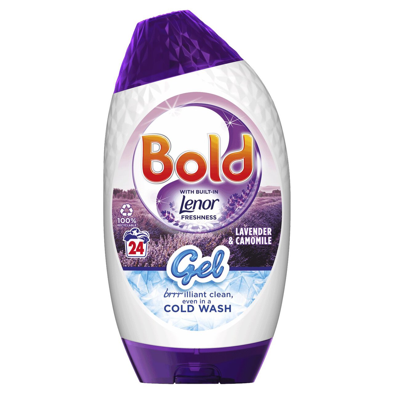 Bold 2in1 Washing Liquid Gel Lavender & Camomile 24 Washes 840ml