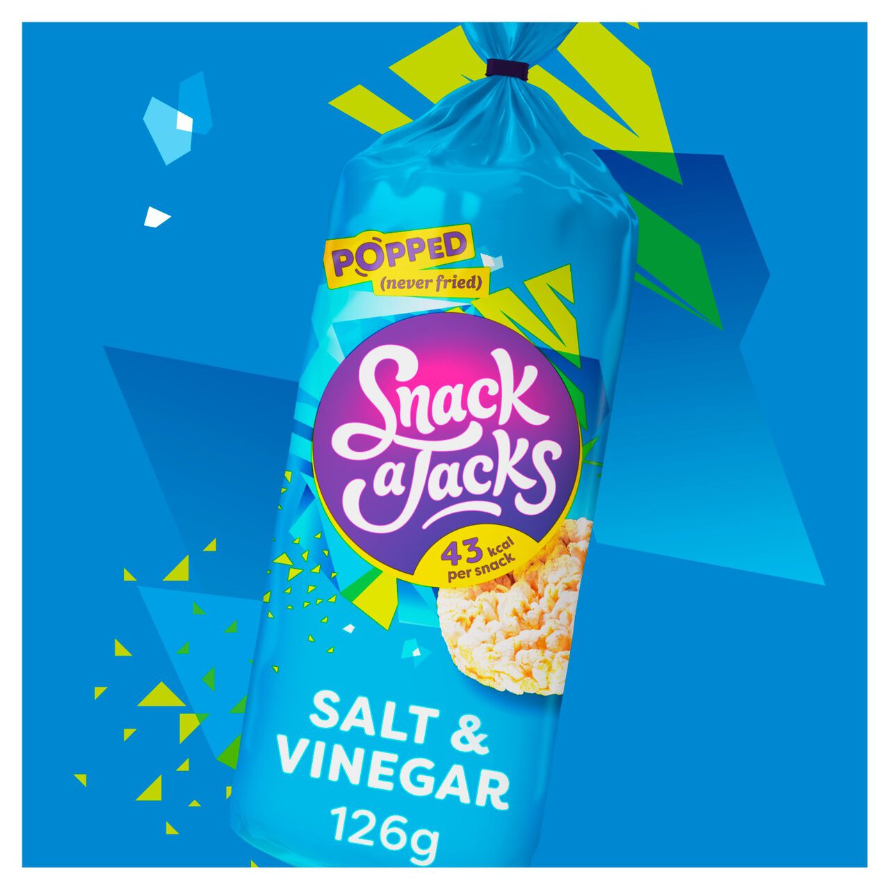 Snack a Jacks Salt & Vinegar Jumbo Rice Cakes 126g