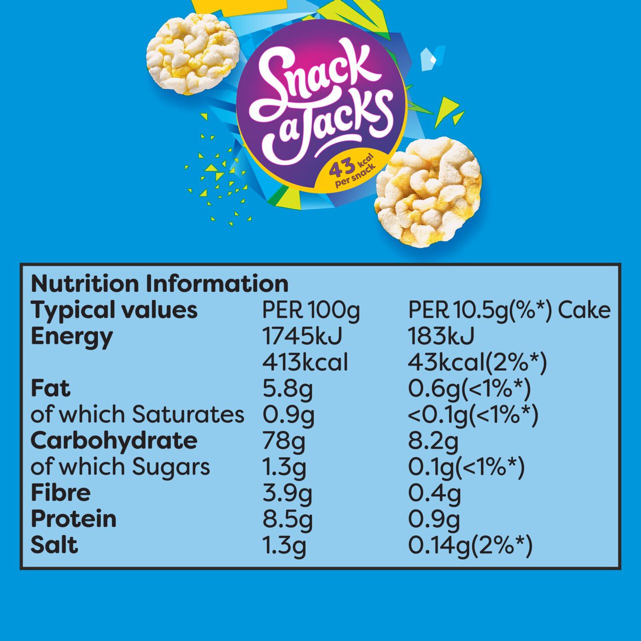 Snack a Jacks Salt & Vinegar Jumbo Rice Cakes 117g | Zoom