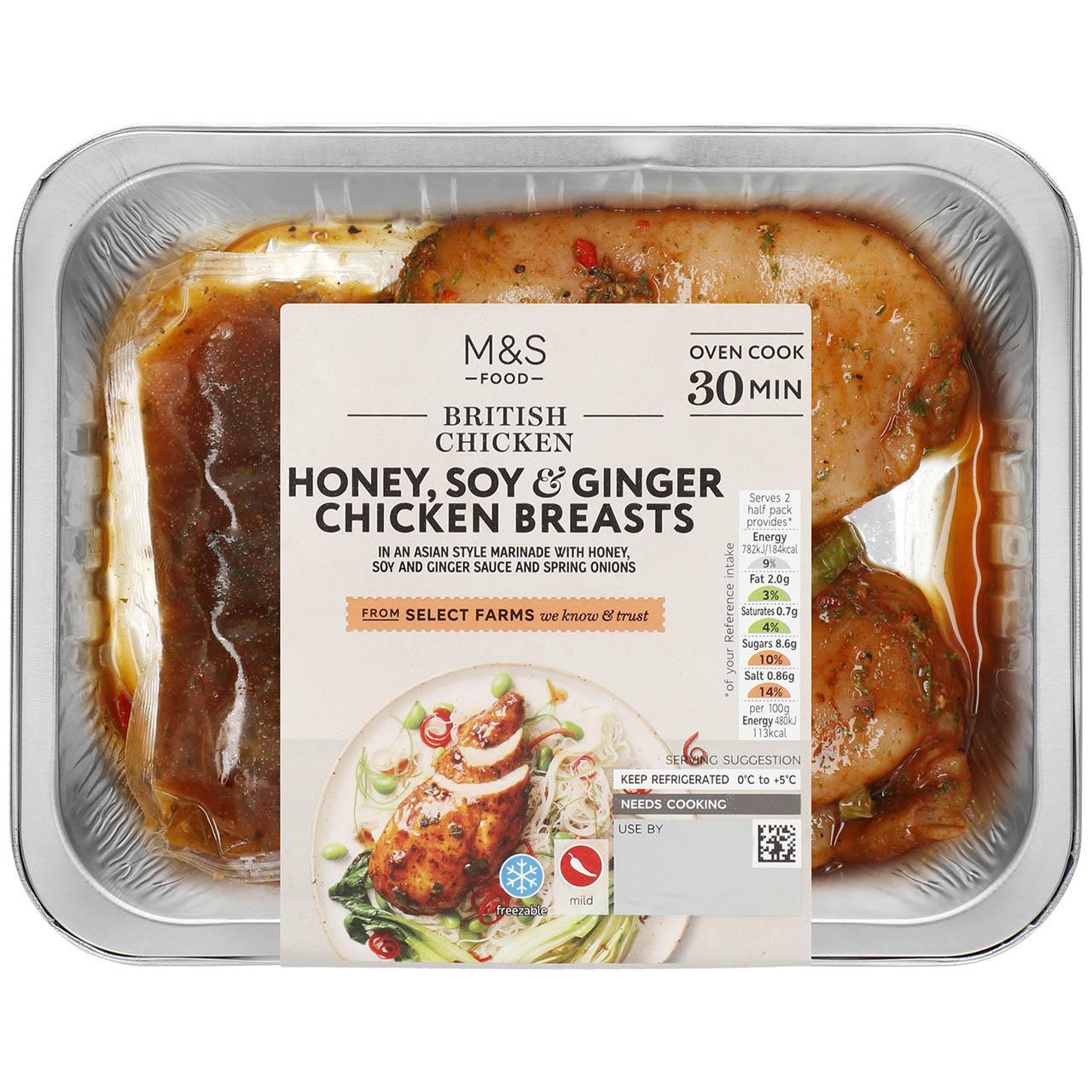M&S Honey Soy & Ginger Chicken Breasts 326g
