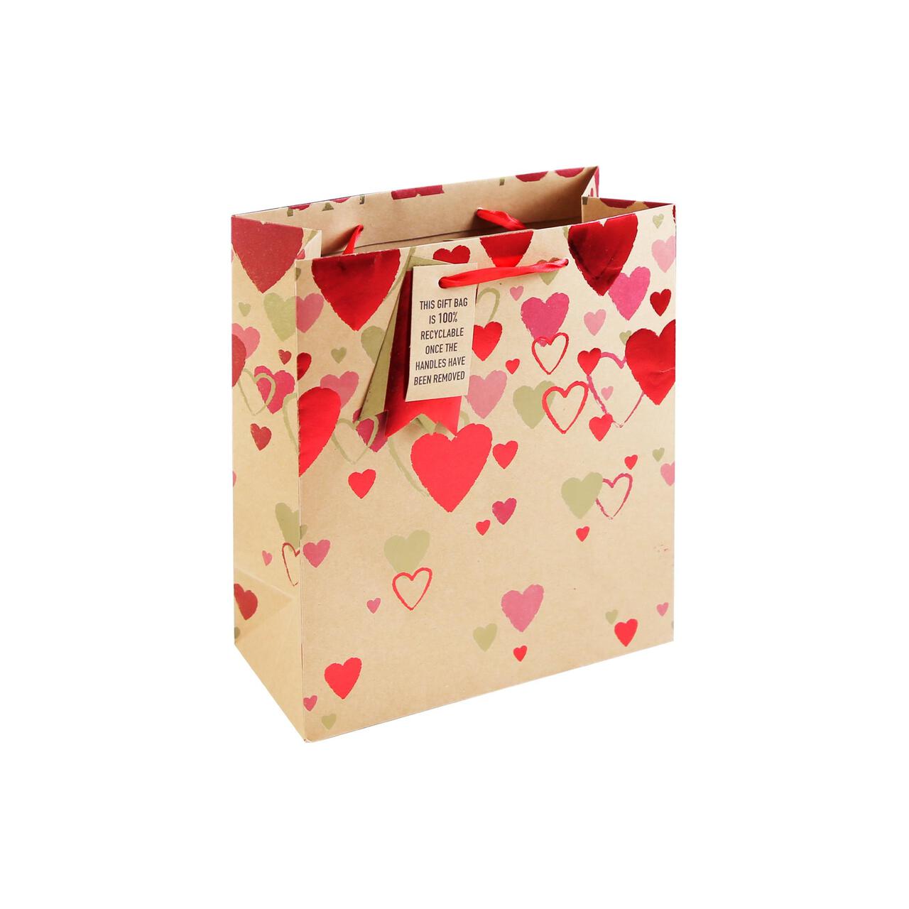 Hearts Valentine's Day Medium Gift Bag | Zoom