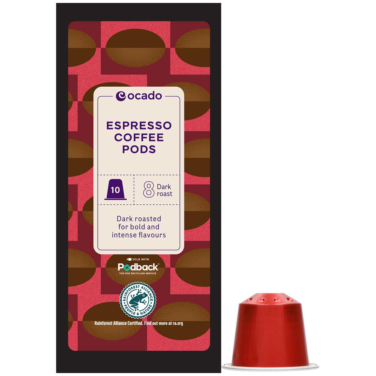 Ocado Espresso Coffee Pods 10 per pack