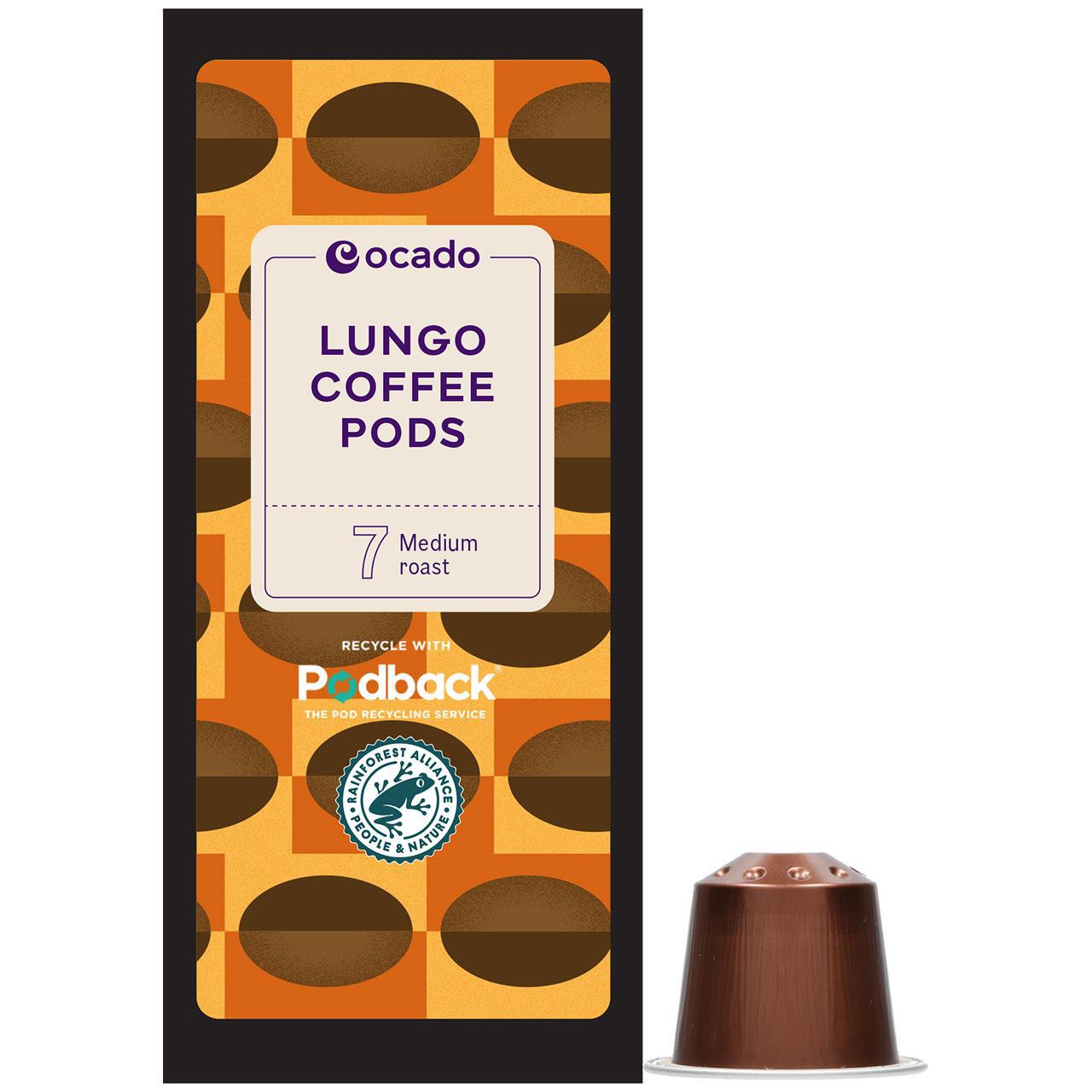 Ocado Lungo Coffee Pods 10 per pack