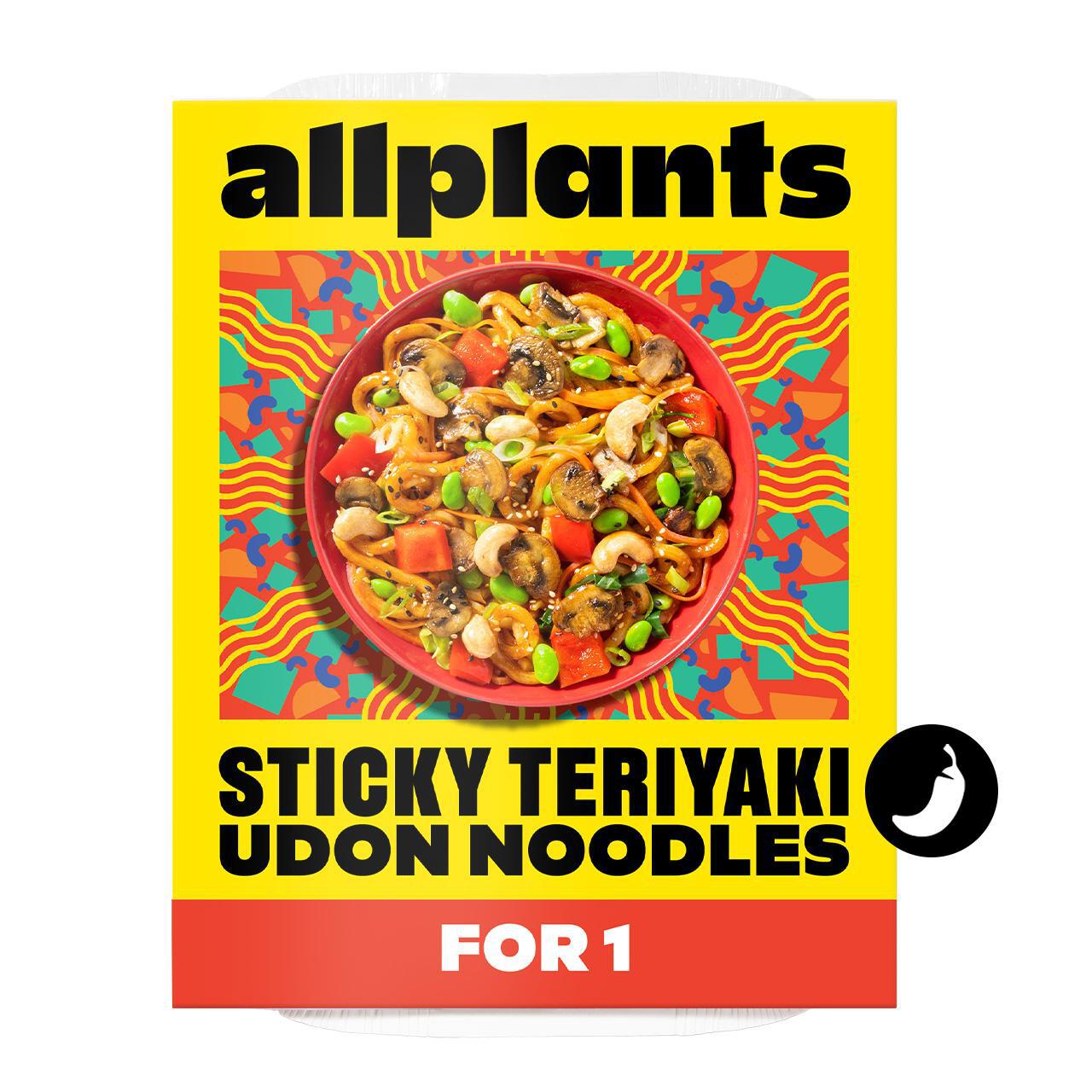 allplants Sticky Teriyaki Udon Noodles for 1 351g