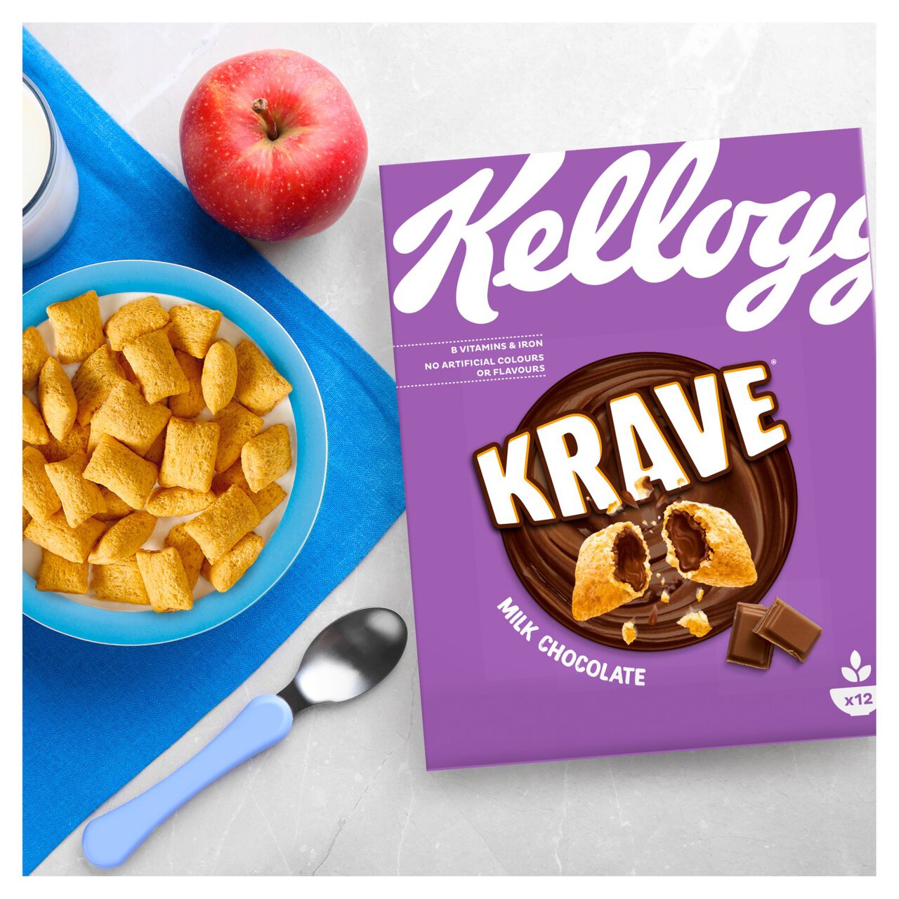 Kellogg's Krave Milk Chocolate Breakfast Cereal 410g 410g
