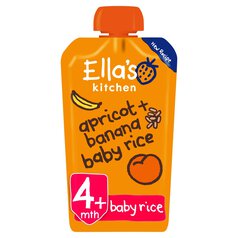 Ella's Kitchen Apricot & Banana Organic Baby Rice, 4 mths+ 120g