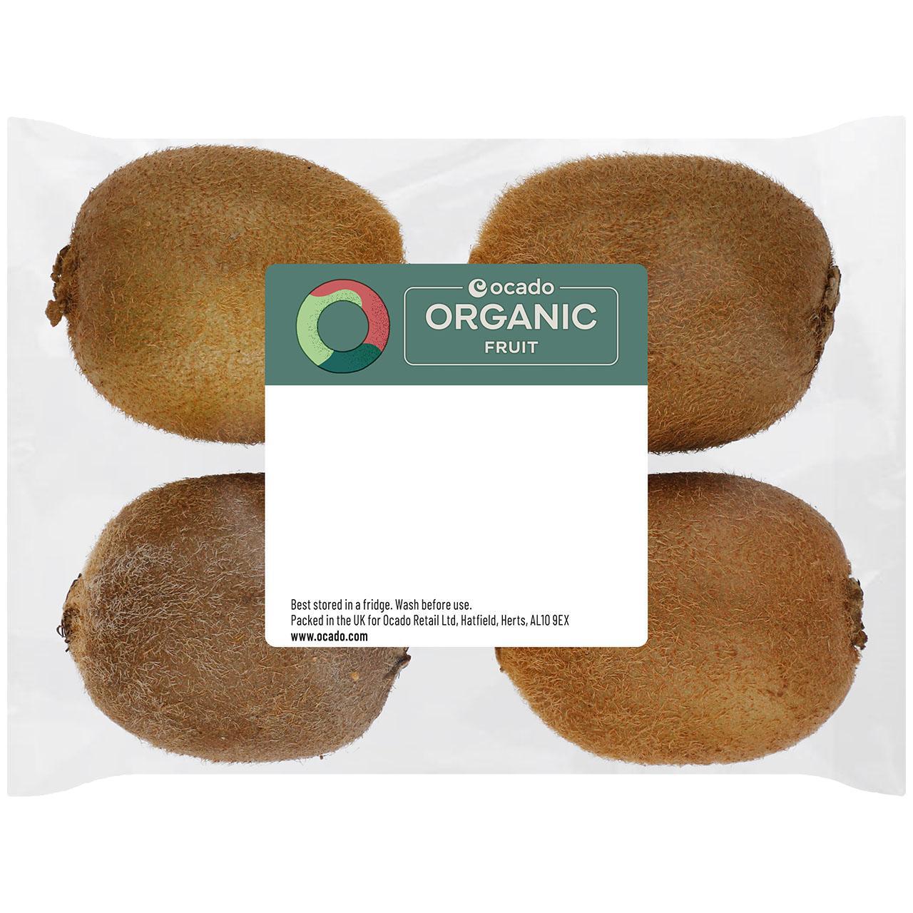 Ocado Organic Ripe & Ready Kiwi Fruit 4 per pack