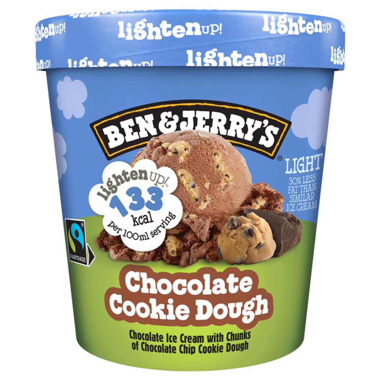 Ben & Jerry's Lighten Up Chocolate Cookie Dough Ice Cream Tub 465ml