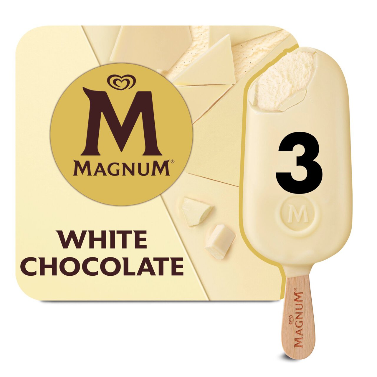 Magnum White Ice Cream Lollies 3 x 100ml