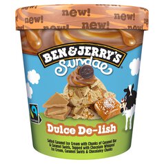 Ben  & Jerry's Sundae Dulce De-Lish Ice Cream Tub 427ml