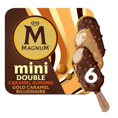 Magnum Mini Caramel Almond & Billionaire Ice Cream Lollies 6 x 55ml