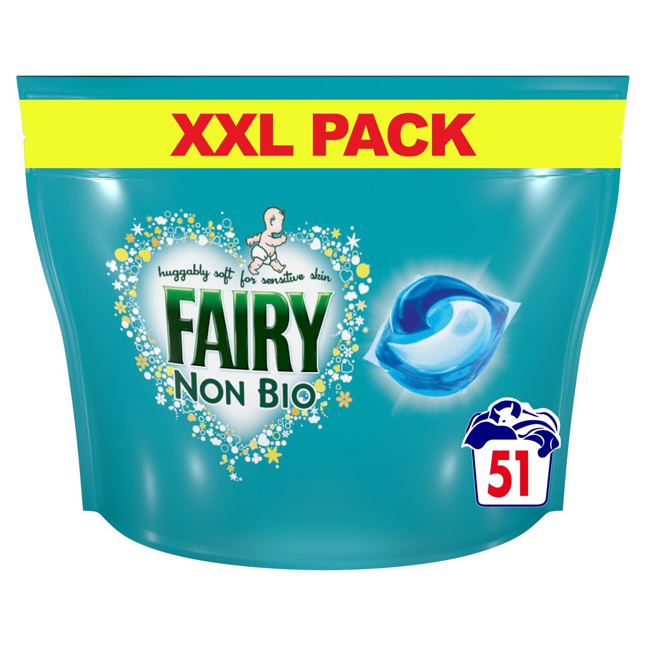 Fairy Non Bio Pods Washing Liquid Capsules for Sensitive Skin 51 Washes 51 per pack